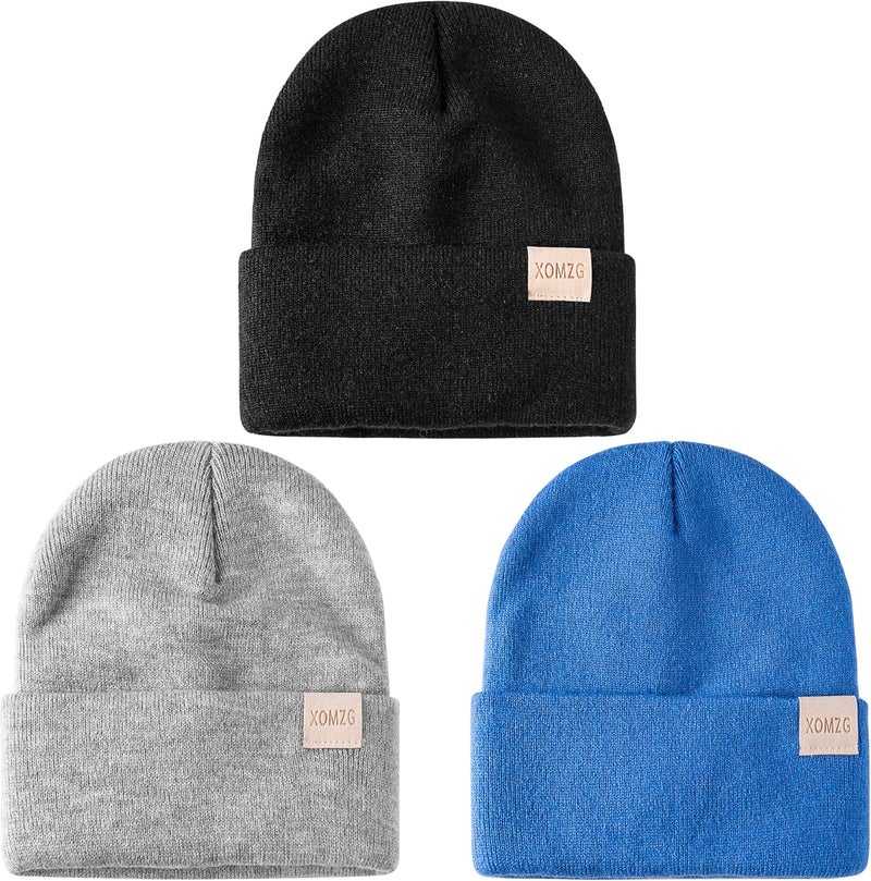 TYOMZG Toddler Beanie Kids Winter Hats Infant Warm Knit Cap Newborn Winter Warm Hat for 0-36 Month Boys Girls - Image 1